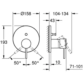 Grohe Atrio Einhand-Wannenbatterie Chrom