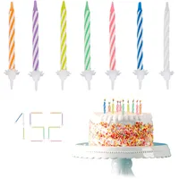 Relaxdays Relaxdays, bunt Geburtstagskerzen, 152-teiliges Kerzenset mit Haltern, Kuchenkerzen für Geburtstagsdeko, Partykerzen 6cm, Standard, 152