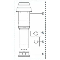 Buderus Grundbausatz DO, d. 60/100mm, Schwarz 7738112506