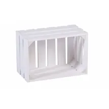 iWerk Holzkiste S 34 x 23 x 18 cm 18-tlg. weiß