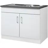 HELD MÖBEL Spülenschrank Paris weiß