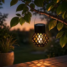 MARELIDA LED Solar Hängeleuchte Kugelleuchte Kunststoff H: 9cm 1 Stück schwarz