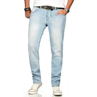 Alessandro Salvarini "ASAngelo", Herren, Gr. W30L32, Länge 32, blau (as, 170, hellblau washed), Obermaterial: 98% Baumwolle, 2% Elasthan, regular fit, Jeans, Angenehme Passform durch vorhandenen Elasthan Anteil