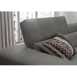 W.Schillig Eckcouch Polyester 3-Sitzer Grau
