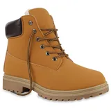 VAN HILL Herren Worker Boots in Hellbraun