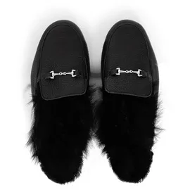 VITAFORM Hirschleder Sabot Damen Schwarz 39