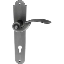 SCHÖSSWENDER Schösswender, Drückergarnitur ELITE auf Schild PZ 88 schwarz passiviert