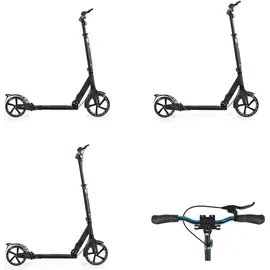 Byox Kinderroller Quick klappbar, Handbremse, Seitenständer, LED-Scheinwerfer schwarz