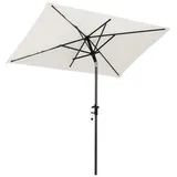 Sekey Sonnenschirm UB160, rechteckig, 200 x 125cm, creme, neigbar, mit Halterung