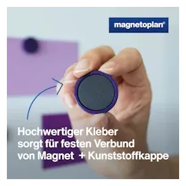 Magnetoplan Ergo-Magnete, medium, violett, Pack a 10 Stück