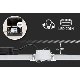 Paulmann Nova Coin 3x6W rund Schwarz matt