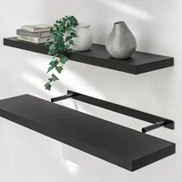CASARIA Wandregal Hängeregal 90 x 3,8 x 23 cm Schwarz
