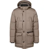 Bugatti Langjacke BUGATTI, Herren, Gr. 56, beige, 100% Polyester, unifarben, regular fit, Bündchen, Jacken Langjacke, mit Stehkragen