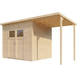 baltic connections Gerätehaus Mollie Plus 3,95 x 1,99 m Beige