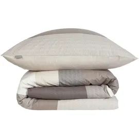 SCHIESSER Endy Stripes Gestreift Grau 135 x 200 cm + 80 x 80 cm