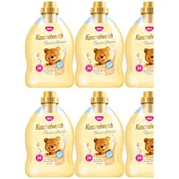 6x750ml Kuschelweich Weichspüler Premium Glamour mit kostbarem Mandel-Öl 168WL