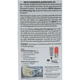 PRESTO Scheinwerfer-Aufbereitungs-Set 19-teilig 0,5 kg