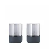 BLOMUS Windlicht Calma 2tlg. Stein, Marmor, Granit Grau Dunkelgrau