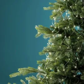 Lumineo LED-Lichterkette Lichtbündel 1,9 m Silber warmweiß