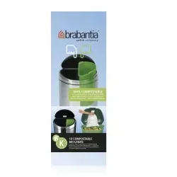 Brabantia Müllbeutel, biologlisch abbaubar 36 49 83 , 1 Karton = 12 x 10= 120 Beutel, für Twin Bin (K)