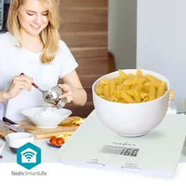 Nedis KASC800WTW Digitale Küchenwaage digital Wägebereich (max.)=5kg Weiß 191 x 166 x 19