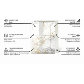 Tulup Tischplatte Hellgrau, Glas 80x60x0.4 cm Esszimmer, Tische, Esstische, Tischsysteme, Tischplatte