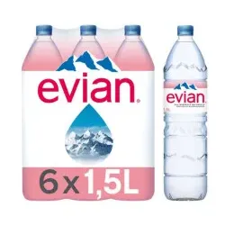 Evian Stilles Mineralwasser 6x1.5L