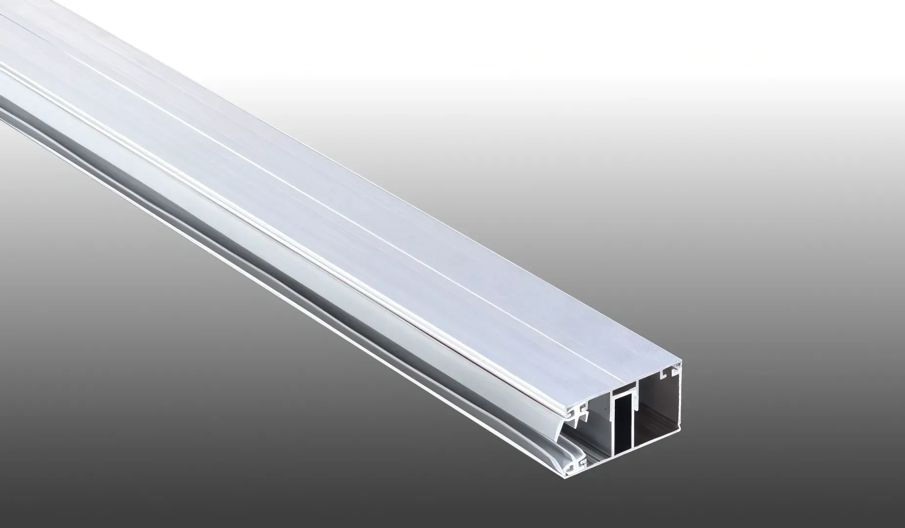 Aluprofil Komplettsystem für 16 mm Stegplatten - 4000 mm Randprofil inkl. Lippendichtung – Klemmprofil für Holz- und Metallkonstruktionen