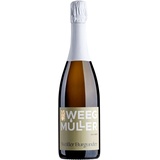 WEEGMÜLLER Weißer Burgunder Sekt Brut | Deutscher Schaumwein/Perlwein aus der Pfalz | Premium-Sekt trocken | Pinot Sekt | 2021 | 12,5% vol. | 1 x 0,75 Liter