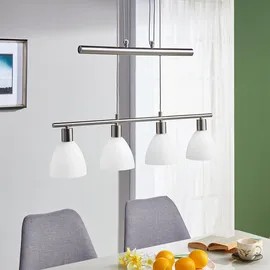 LINDBY Simeon 4-flg. dimmbar 72,5 cm Glas/Metall