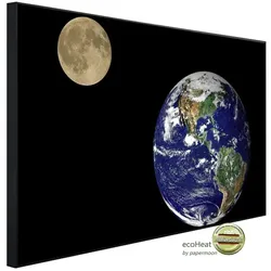 papermoon Infrarotheizung »EcoHeat - Erde und Mond«, Matt-Effekt - bunt