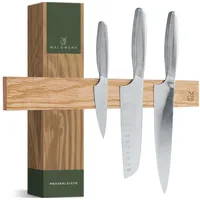 WALDWERK Messer Magnetleiste 40x5cm, Eichenholz, magnetisch, kleben o. schrauben