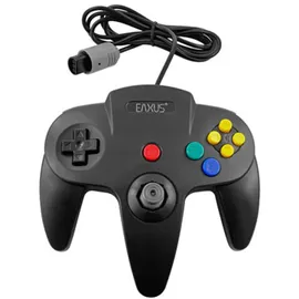 EAXUS Controller 2er Set Schwarz Nintendo 64