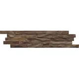 Wandverkleidung Teak Diamandwood, Dunkelbraun, Holz, Teakholz, Holz, 15x2x61 cm, Tapeten & Wandverkleidungen, Wandverkleidung
