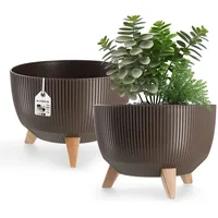 Kadax Blumentopf aus Kunststoff mit drei Einsteckstützen, 29 cm