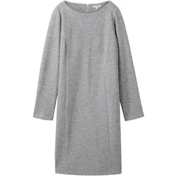 TOM TAILOR Damen Geripptes Kleid, grau, Uni, Gr. 46
