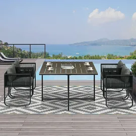 Outsunny Polyrattan Set 5-tlg. Grau