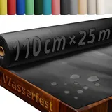 Tischdecke Rolle Tischdeckenrolle Vliesstoff Vlies Schwarz 1.1 x 25 m 50g/m2 abwaschbar wasserabweisend