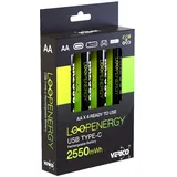 Verico Loop Energy 4-Pack Mignon AA Li-Ion USB-C 1700 mAh