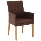 Home Affaire Esszimmerstuhl Colorado BESTSELLER«, Luxus-Microfaser, mit Massivholzgestell braun