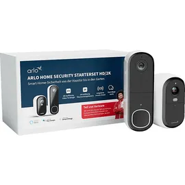 Arlo Home Security Starterset, Überwachungskamera/Türklingel Bundle