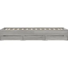 vidaXL Bettgestell 90 x 190 cm Grau