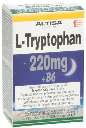 Altisa L-Tryptophan 220mg + Vitamin B6 60 Vegetarische Kapseln