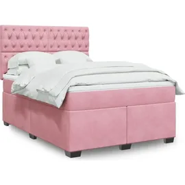 vidaXL Boxspringbett 140 x 200 cm Rosa