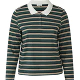 s.Oliver Langarm-Poloshirt mit Streifen - petrol|mehrfarbig - 32