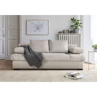 Schlafsofa COLLECTION AB "Chicago" Sofas Gr. B/T: 200cm x 95cm, Cord-Samt, beige mit Bettfunktion und Bettkasten, im Cord-Samt Mix