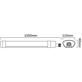 LED-Line Tri-proof 90W 150 cm weiß