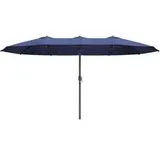 Songmics Doppelsonnenschirm 460 x 270 cm Blau