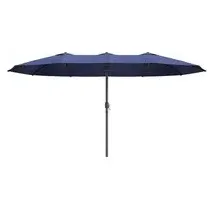 Songmics Doppelsonnenschirm 460 x 270 cm Blau