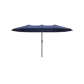 Songmics Doppelsonnenschirm 460 x 270 cm Blau